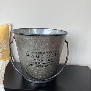 Magnolia Market metal decorative bucket Galvanized